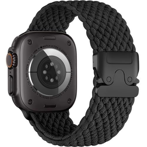 Braided Solo Loop for Apple Watch Ultra 3/Ultra 2/Ultra Band Men 49mm 46mm 45mm 44mm 42mm, Elastic...