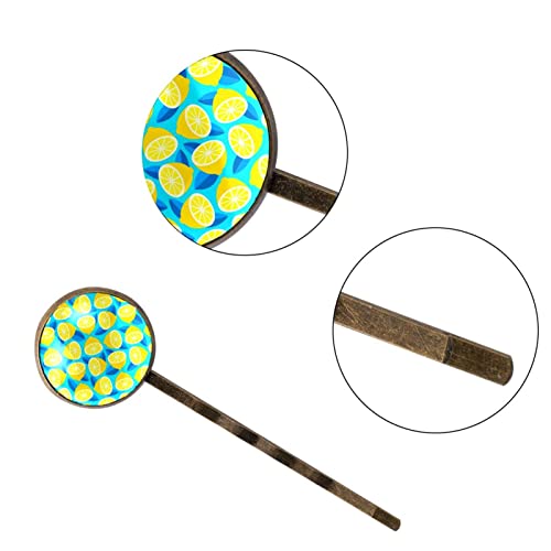 Barrettes à cheveux femme lot de 4 pinces jaune citron pour coiffure quotidienne