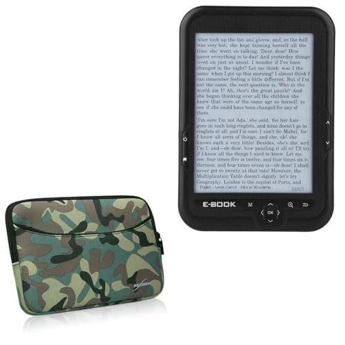 BoxWave Case Compatible with Hakeeta E-Reader (6 in) - Camouflage Suit with Pocket, Neoprene Camo Suit Zipper Pocket for Storage