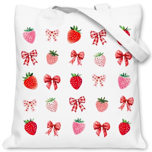Image of Strawberry Tote Bag, Stay Sweet Christian Strawberry Canvas Tote Bag for Women, Fruits of the Spirit Bible Verse Summer Gifts