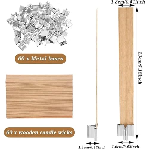 Mechas de madera para velas x120 unidades naturales miniatura 6