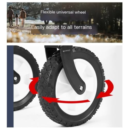 Outdoor-Trolley Campingwagen Outdoor Camp Field Hand Push Faltbarer Picknickwagen Zugstange Kleiner Anhänger Campingfahrzeugausrüstung Gartenwagen(Blue) – Bild 5