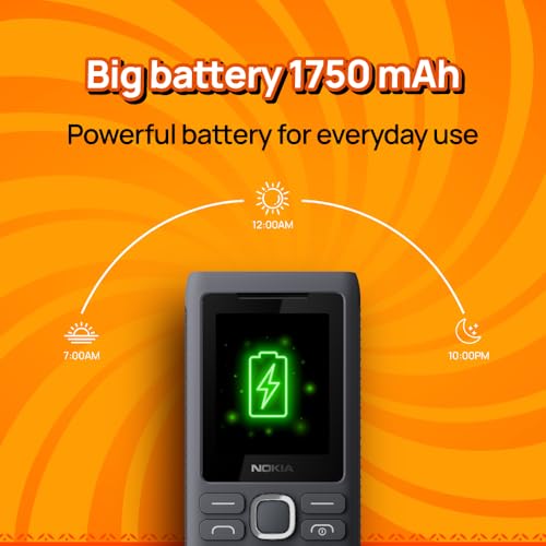 Image of Nokia 110 Power Keypad Phone |Dual SIM, Camera, Long Lasting Battery, Durable Design, Phone Talker, Wireless FM Radio, MP3 Player, MicroSD, 1-Year Replacement Guarantee | Grey