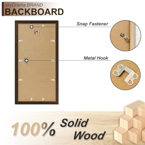 skyDrama Solid Wood 10x20 Picture Frame with Brown Wood Grain 2 Packs by skyDrama - Used condition - Image 5