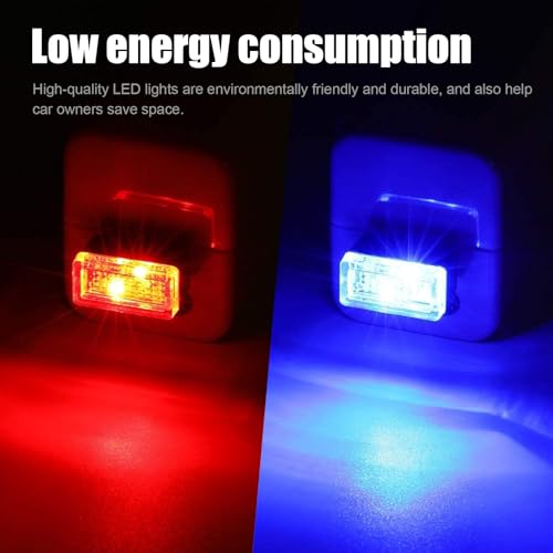 image for Ziciner 4 PCS USB LED Car Interior Atmosphere Lamp, Portable Mini LED 