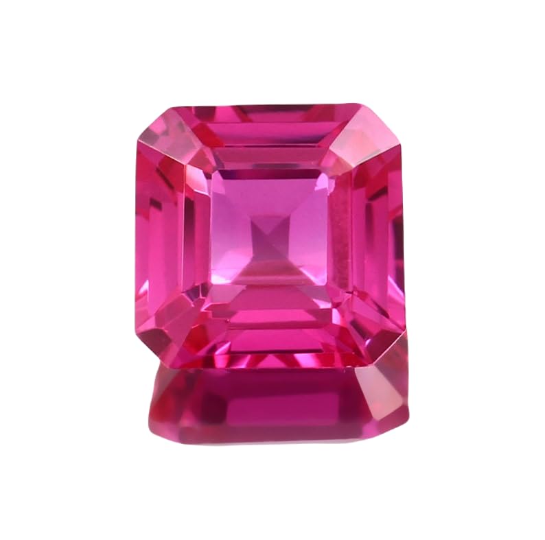 Saphir rose naturel 10mm Asscher pour remplacer une pierre perdue ou moderniser un bijou