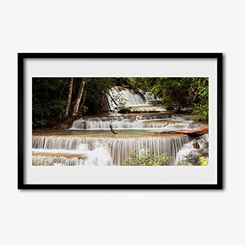 Cascade nature affiche encadrée salon chambre photo 60x40