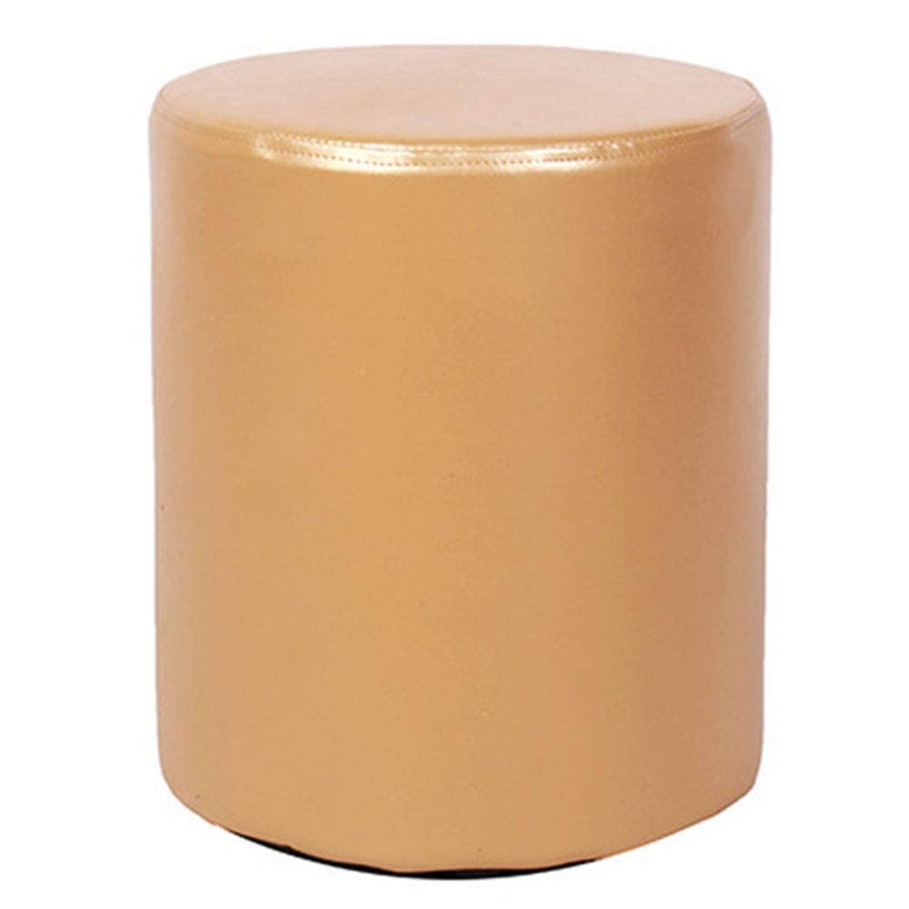 Tabouret en bois massif et cuir PU de qualité supérieure pour une décoration de salon raffinée