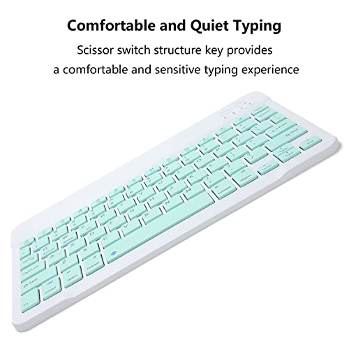 Image of Rechargeable Bluetooth Keyboard&Mouse Combo for iPad, Ultra-Slim Portable Wireless Mouse Keyboard for iPad Pro Air Mini iPhone Samsung Tablet Cell Phone Android, iPadOS /iOS 13&Above (Green)