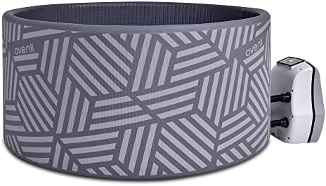 JLeisure Avenli 800 Liter 57 inch 3 to 4 Person Inflatable Round Hot Tub Victory Spa with Drop Stitch Core, Insulated Top Cover, and Floor Protector