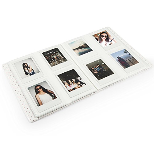 Caiul Compatible 128 Pockets Mini Photo Album For Fujifilm Instax Mini 7S 8 8+ 9 25 26 50S 70 90 Film, Polaroid Pic-300 Z2300 Film (Beige) #TOP3