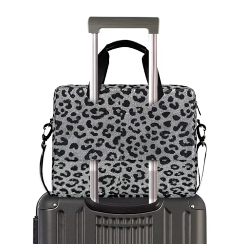 Maletín para laptop 15.6 pulgadas con estampado leopardo gris miniatura 4