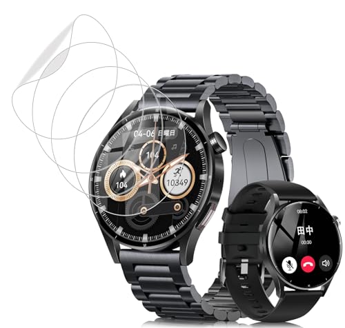 【4枚セット】対応 FOSMET QS39 スマートウォッチ 1.32インチ フィルム保護フィルム【BAOLINTX】24時間自動修復技術 気泡防止 飛散防止 反射低減 耐指紋 高透過率 指紋防止高感度 装着簡単 FOSMET QS39 スマートウォッチ