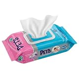 Lenços Umedecidos para Cães com 80 Toalhas, Branco, American Pets