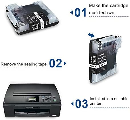 SMARTOMI LC985 LC1100 Ink Cartridges Compatible for Brother LC985 LC1100 for Brother DCP-197C 195C 375CW 6690CW 385C 585CW 145C 395CN Brother MFC-5890CN J615W 255CW 490CW 5490CN 6890CW 5895CW