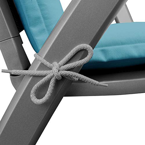 OUTLIV. Polsterauflage Klappsessel -Auflage Sitz- Rückenkissen 120x50x5 cm Hellblau Sitzauflage für Gartensessel und Gartenstuhl