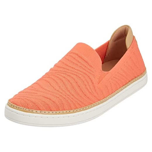 UGG Women's Sammy Wavy Sneaker, Living Coral Knit, 9
