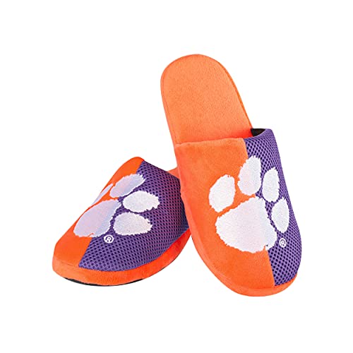 Image of FOCO Oklahoma Sooners NCAA Mens Team Logo Staycation Slippers