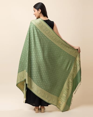 Image of Wrap me Warm Shawl for Women | Soft Viscose Acrylic Poly Wool Shawl - Warm & Lightweight Winter Wrap - Stylish Ethnic Stole for Women - 1010