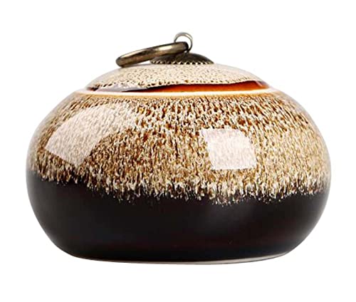ZEALMAX Chinese Fusion Tea Caddy, Airtight, Adjustable Lid, 11 x 7 cm (4.3 x 2.7 inches), Multicolored