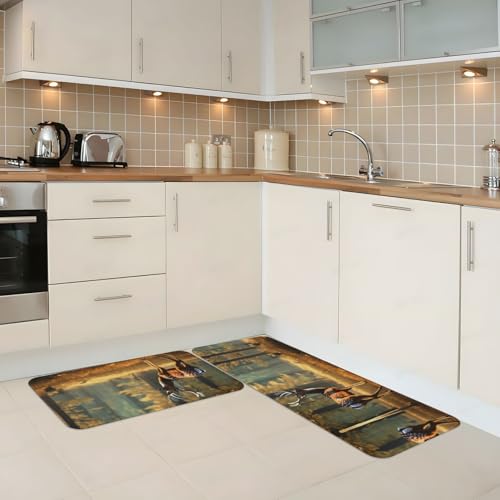 Alfombras de cocina EdWal de alta resistencia e impermeables pack de 2 3