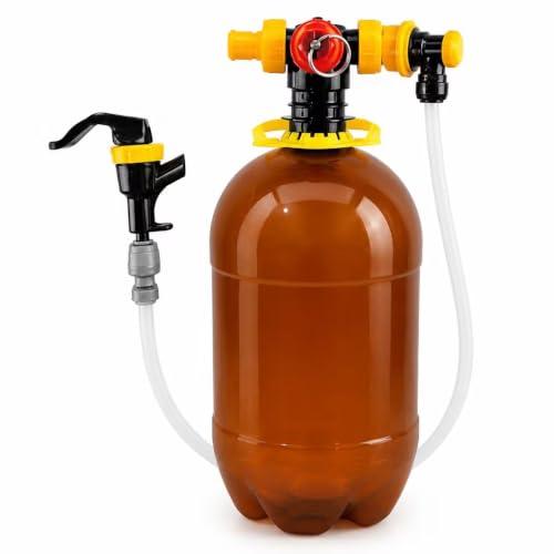 Outdoor Beer Dispenser Kit with Mini Keg 8L, Plastic Tap, Ball Lock 1.5m Hose