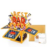 GREETING ART Pop Up Father's Day Card, Best Dad Ever, Birthday Card for Dad, Father Day Gift For Dad, Husband, Son, Grandpa
