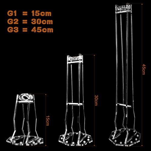 Soporte acrílico Universal para Lego 75190 75218 75256 75257 75281 75292 75300 75301 75302 75314 75316 75325 - Soporte para Casi Cualquier Modelo Lego - Altura 45cm