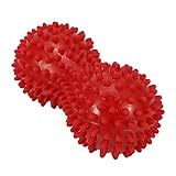 Double Peanut Massage Lacrosse Ball, Spiky Therapy Ball for Leg Back Shoulder Muscle Release Relief...