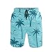 Produktbild Herren Badehose Palmen Dolphin Sea Wave Swim Boardshort Schnelltrocknende Casual Shorts für den Pool