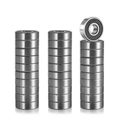 Donepart 30 Pcs 608RS Bearings 608-2RS ABEC3 Miniature Bearings 8mmx22mmx7mm for Skateboards, Motors, Wheels, Scooters, 3D Printer, Long Boards, etc.