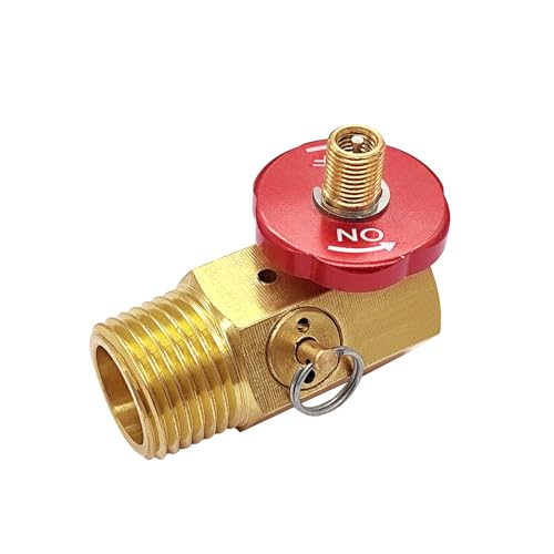 BesNPT Portable Air Tank Manifold with Fill Port Aluminum Valve and Relief Bypass 1/2 NPT Tank x 1/4 NPT Hose x 1/8 NPT Gauge For Air Compressor Portable Carry Tank