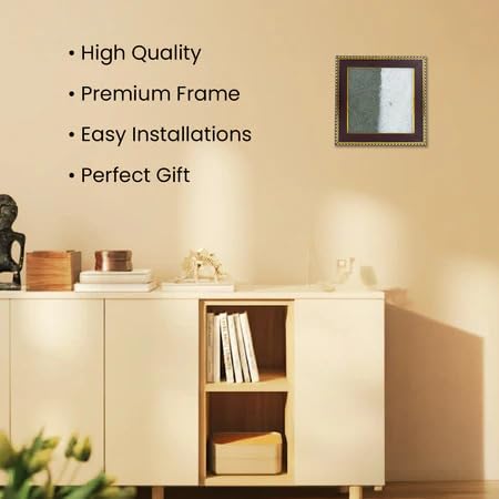 Image of Astrotalk Dhan Varsha Frame with Pyrite & Selenite | Vastu Items for Wealth & Positivity | Wall Decor items Living Room | Raw Pyrite Frame for Wall | Gift for Man & Woman | 19x19x1 cm | 1 Piece