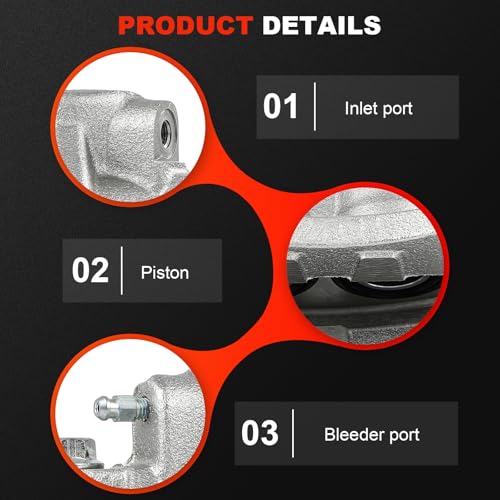 Image of cciyu Front Left & Right Disc Brake Calipers Assembly w /Bracket For Cadillac For CTS V6 3.0L(RWD /AWD) 2010-2014, For Cadillac For CTS V6 3.6L(RWD /AWD) 2008-2014 Replace# 18B5117 18B5116