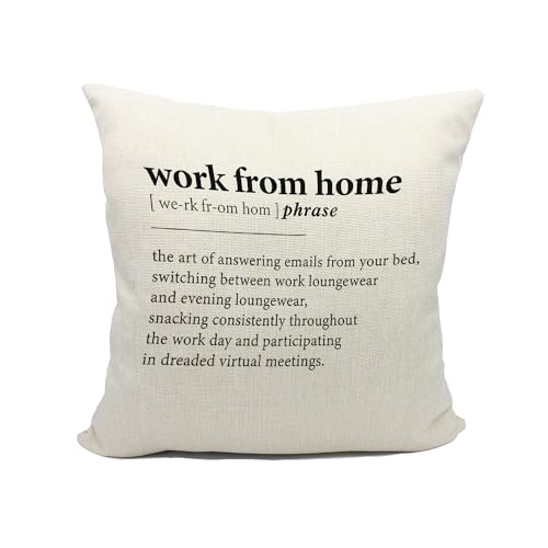 Mancheng-zi Work from Home Pillow Covers 18x18,People Who Work from Home Gifts