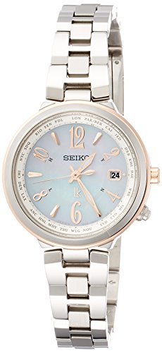 腕時計 ルキア ソーラー電波 白蝶貝文字盤 SSVV034 レディース シルバー