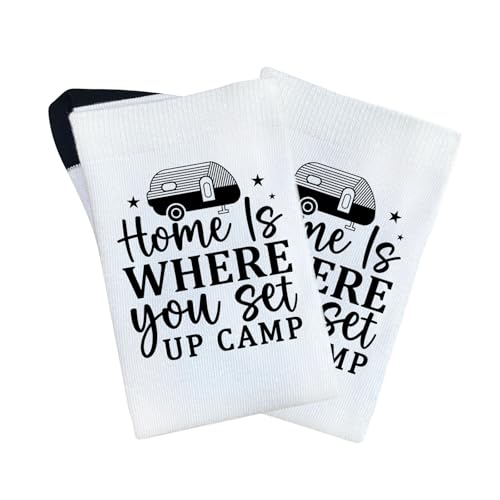 Home Is Where You Set Up Camp Half Calf Sock For Son