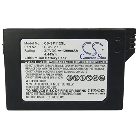 Cameron Sino Battery for Lite, PSP 2th, PSP-2000, PSP-3000, PSP-3001, PSP-3004, PSP-3008, Silm PN: PSP-S110 1200mAh / 4.44Wh Cover