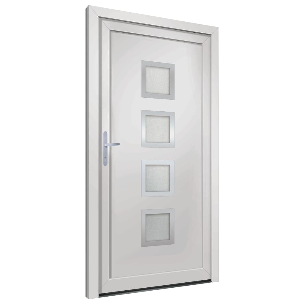 Porte d entrée Blanc 98x208 cm PVC