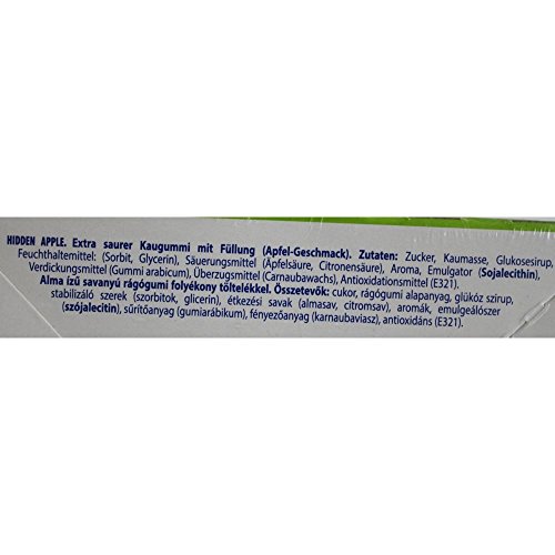 German Center-Shock Chewing Gum with Apple-Taste - 100 x 4 g