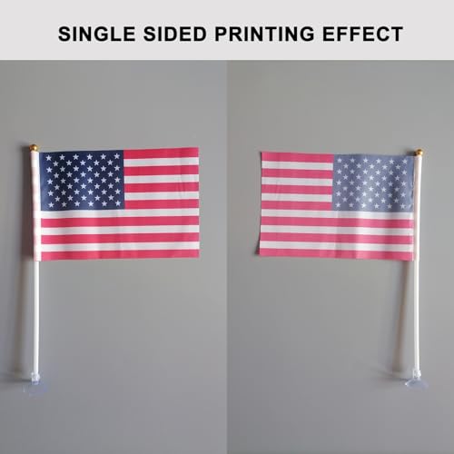 Mini drapeau américain double face avec ventouse résistante pack de 10