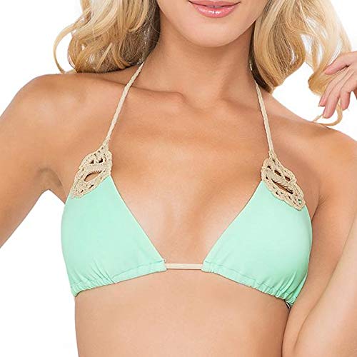 Luli Fama Women's Corazon Loco Crochet Cut-Out Triangle Bikini Top