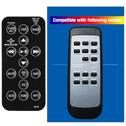 Replacement Remote Control for Clarion Car Audio Video System RCB-164 930UFE831377 RTRCB164 RCB164 DB345 DXZ935 DXZ645MP DXZ735MP DXZ535 DXZ845MC DXZ445 DXZ945MP DXZ435 DXZ545MP DB245 DXZ745MP
