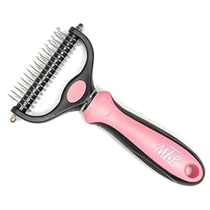 MTL-Undercoat-Rake-Dogs-Cats-Deshedding-Brush-Dematting-Comb-Double-Sided-Professional-Skin-Friendly-Pet-Grooming-Brush-Extra-Wide-No-More-Tangles-Mats-Pink - Cucciolini Doodles   MTL-Undercoat-Rake-Dogs-Cats-Deshedding-Brush-Dematting-Comb-Double-Sided-Professional-Skin-Friendly-Pet-Grooming-Brush-Extra-Wide-No-More-Tangles-Mats-Pink