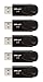 PNY 32GB Attaché 4 USB 2.0 Flash Drive, Black, (Pack of 5)