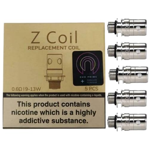 TVDC Innokin Adept Zlide, Z80, Zenith 2, Z60 Zlide, Z50 Zlide, Go Z, Kroma-Z, GOZEE, Zenith, Zenith 2, Zlide Kit Z Coils, cartucho de 2 ml sin nicotina (0,6 ohm Duo Prime) TVDC Innokin Adept Zlide, Z80, Zenith 2, Z60 Zlide, Z50 Zlide, Go Z, Kroma-Z, GOZEE, Zenith, Zenith 2, Zlide Kit Z Coils, cartucho de 2 ml sin nicotina (0,6 ohm Duo Prime)