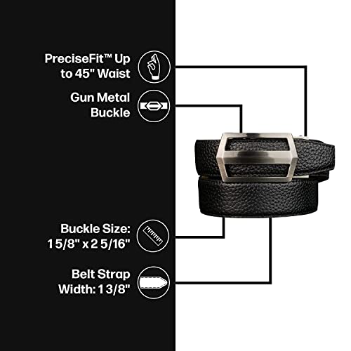 Nexbelt Men's Classic Golf Ratchet Belt – Adjustable Leather Strap – Stylish for Golf and Casual Wear (Fits up to 45")2