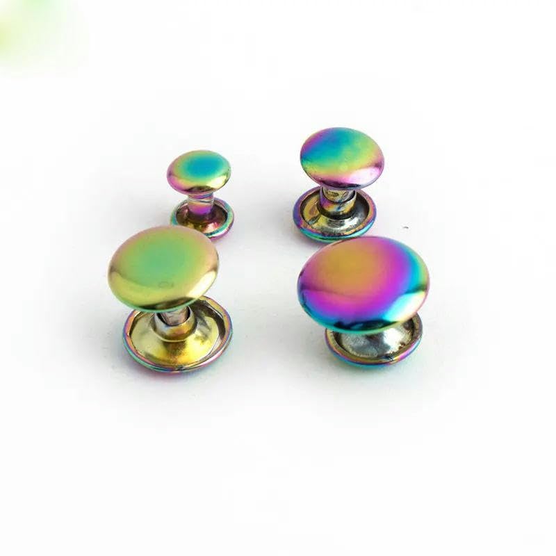 20-100 piezas de remaches de una sola capa de arcoíris, remaches s de estrella, accesorios para bolsas de bricolaje, Número 15, 12x9mm, 100 piezas