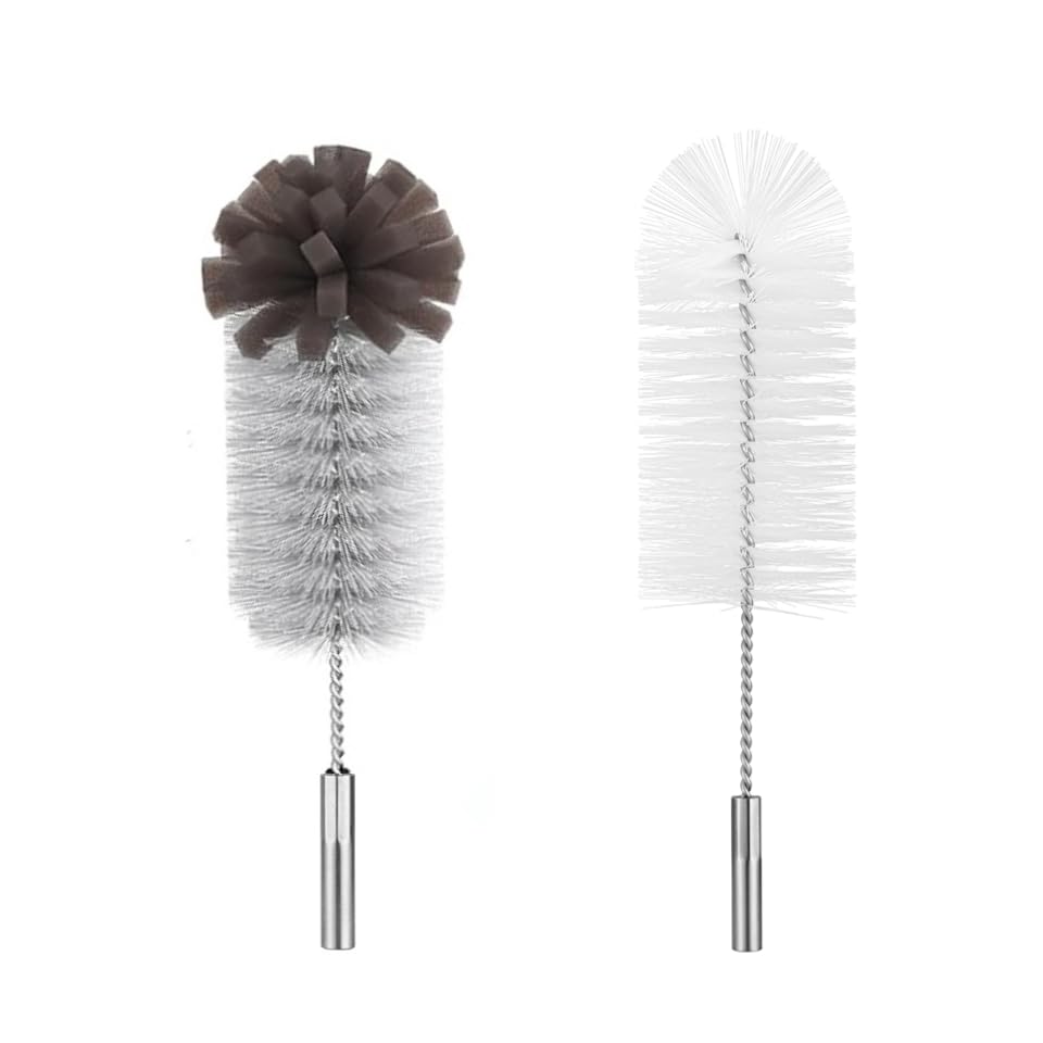 Individual Bottle Brushes Set,Sponge Bottle Brush,Narrow-Mouth Bottle Brush, Nylon Bristle Brush for Benifi Electric Bottle Cleaner Using(Brush Set, WOET)