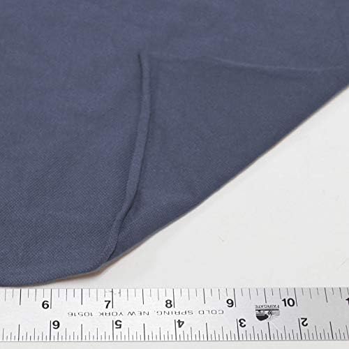 63" Wide Viscose Spandex Stretch Piqué Knit Fabric by The Yard-for Activewear, Accessories, Apparel, Polo Shirts, Joggers, Pants, Home Decor, and DIY Projects (Denim)